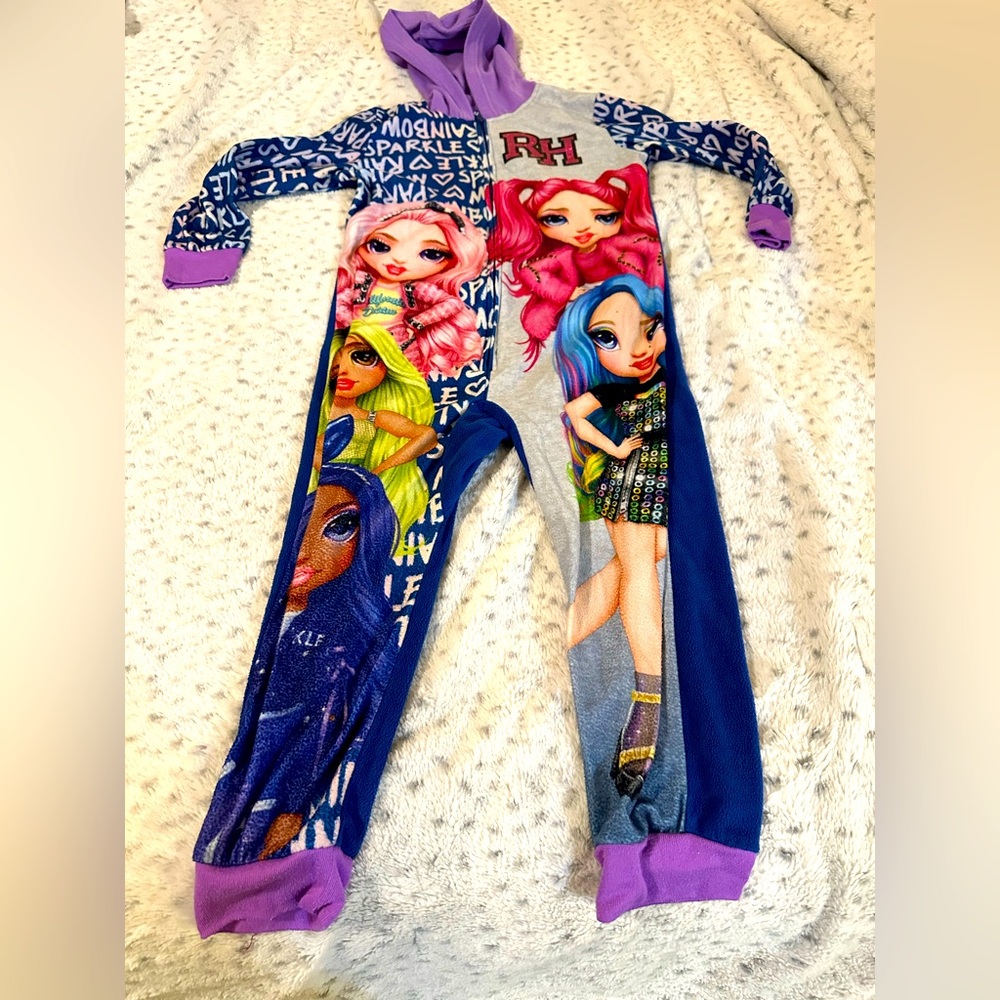 Rainbow Purple and Blue Kids One Piece Footie